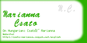 marianna csato business card